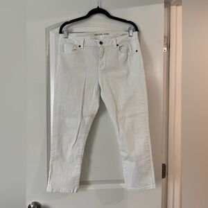 Michael Kors Straight-Leg White Jeans